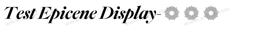 Test Epicene Display字体转换